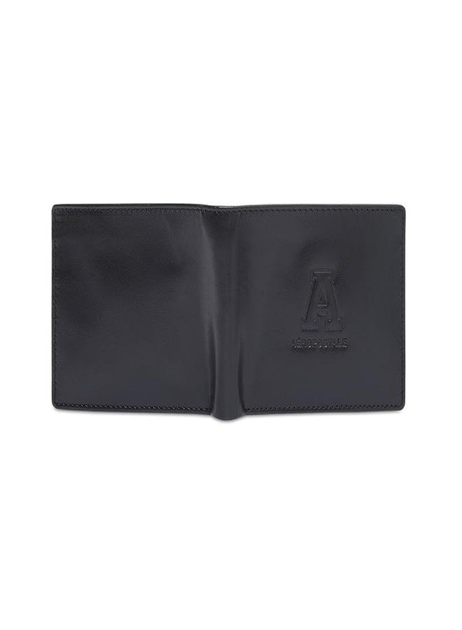 ايروبوستال محفظة رجالية جلدية رفيعة قابلة للطي من إيروبوستال - أسود، (إنديو) عدد فتحات البطاقات: 8 - Image 4